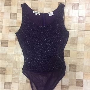 Harrison Morgan Fully Beaded Bodysuit